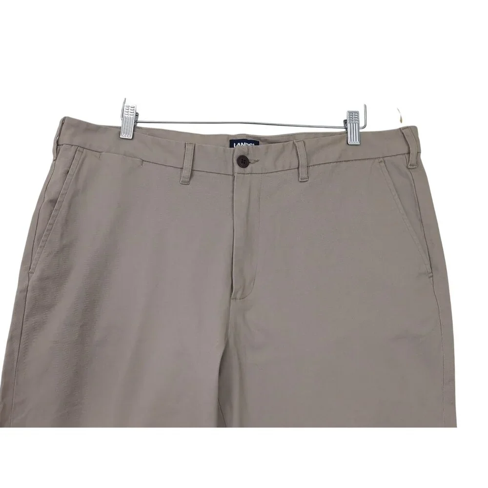Lands End Chino Pant Mens 38 Khaki Traditional Fit Preppy‎ Business Casual